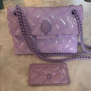 Kurt Geiger Lilac Patent Shoulder Bag
